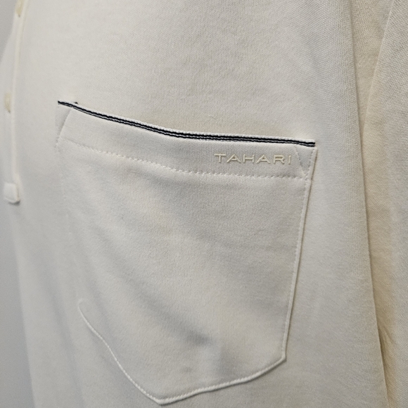Tahari Fine Cotton Interlock Golf Polo Big&Tall Shirt Pocket Short Sleeve XXL - Picture 4 of 9